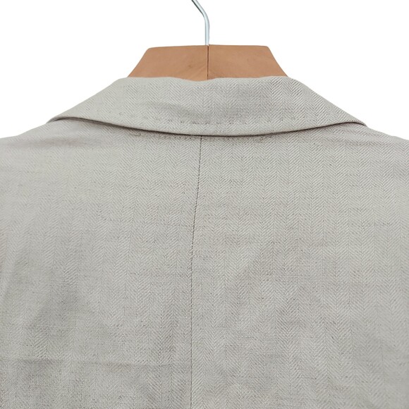 Cubavera Habana Night Sports Blazer Mens 44 Beige Two Button Linen Rayon Casual - Picture 7 of 13